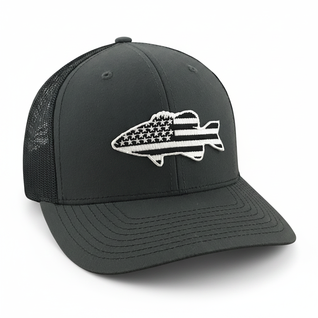 Old Glory Midnight Bass - Adjustable Cap - Dixie Fowl Company - Hat