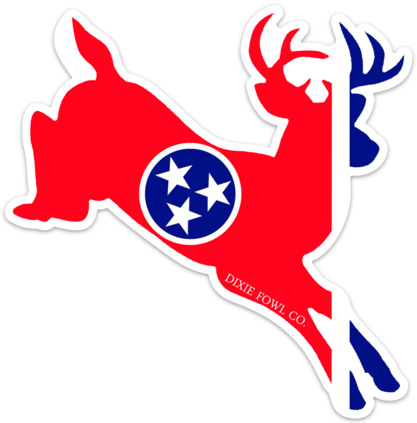 TN Whitetail - Dixie Fowl Co Decal - 6" x 6" - Dixie Fowl Company - Decal