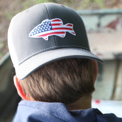 Old Glory American Flag Bass - Adjustable Cap - Dixie Fowl Company