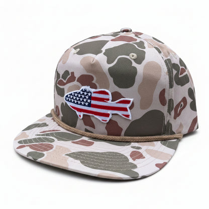 Old Glory Bass - Adjustable Cap - Dixie Fowl Company