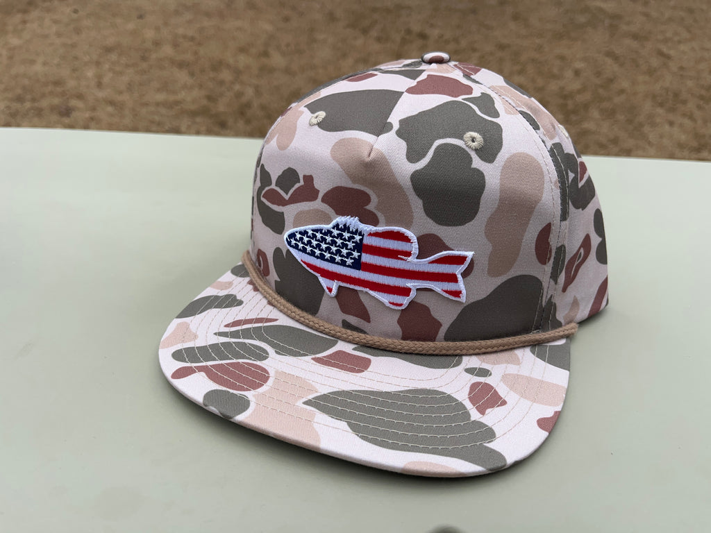 Old Glory Bass - Adjustable Cap - Dixie Fowl Company