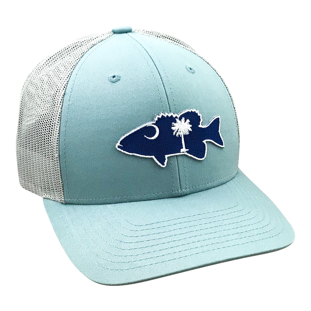 North Carolina Largemouth Bass Silhouette Patch Trucker Hat 