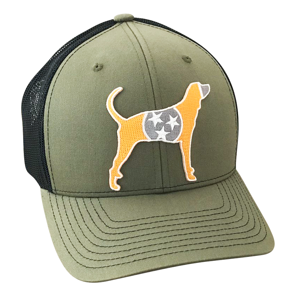 Tennessee OL Smokey Coonhound Adjustable Hat Dixie Fowl Co Charcoal Black