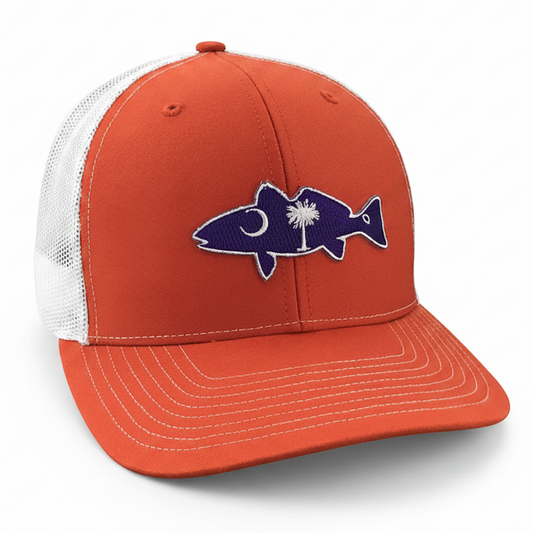 "Game Day Palmetto Redfish" - SC Redfish - Adjustable Cap - Dixie Fowl Company - Hat