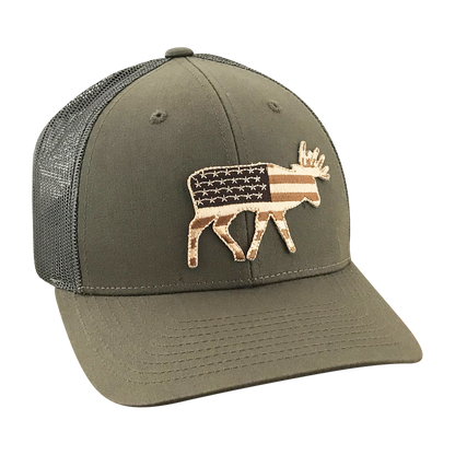 Field Series Old Glory Bruiser Buck - Adjustable Cap - Dixie Fowl Company - Hat