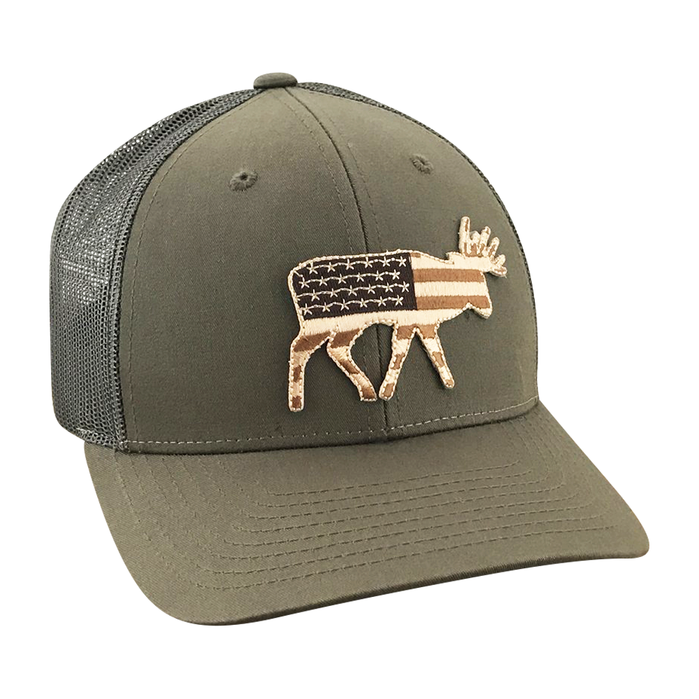 Field Series Old Glory Bruiser Buck - Adjustable Cap - Dixie Fowl Company - Hat
