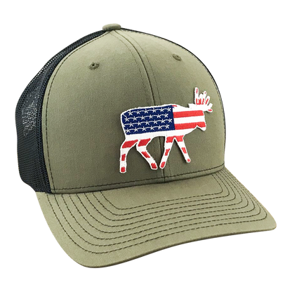 Old Glory Bruiser Buck - Adjustable Cap - Dixie Fowl Company - Hat