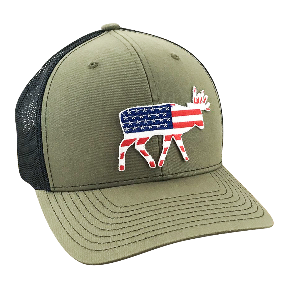 Old Glory Bruiser Buck - Adjustable Cap - Dixie Fowl Company - Hat