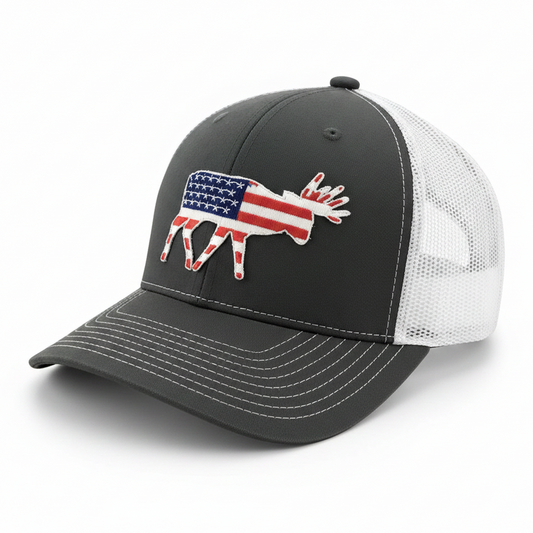 Old Glory Bruiser Buck - Adjustable Cap - Dixie Fowl Company - Hat