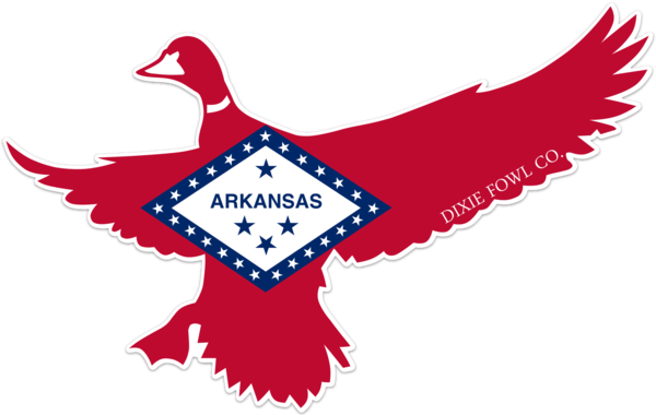 Arkansas Mallard - Dixie Fowl Co Decal - 6" x 4" - Dixie Fowl Company - Decal