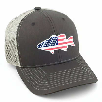 Old Glory Bass - Adjustable Cap - Dixie Fowl Company - Hat