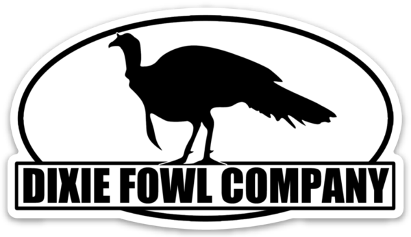 Signature Turkey Logo - Dixie Fowl Co Decal - 4" x 2" - Dixie Fowl Company - Decal