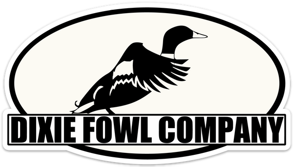 Signature Duck Logo Decal - 8" x 4" - Dixie Fowl Company - Decal