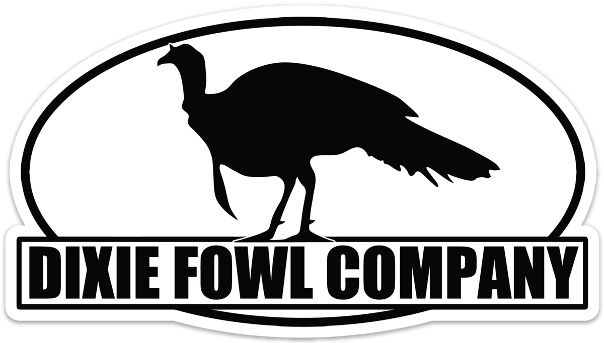 Signature Turkey Logo Decal - 8" x 4" - Dixie Fowl Company - Decal