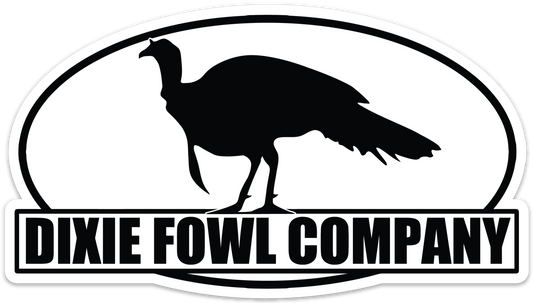 Signature Turkey Logo Decal - 8" x 4" - Dixie Fowl Company - Decal