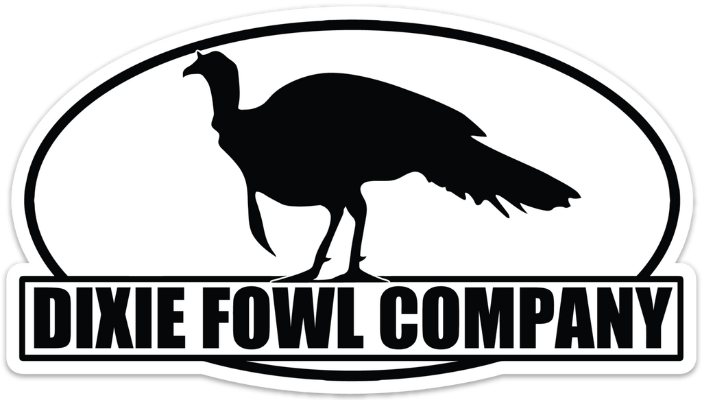 Signature Turkey Logo Decal - 8" x 4" - Dixie Fowl Company - Decal