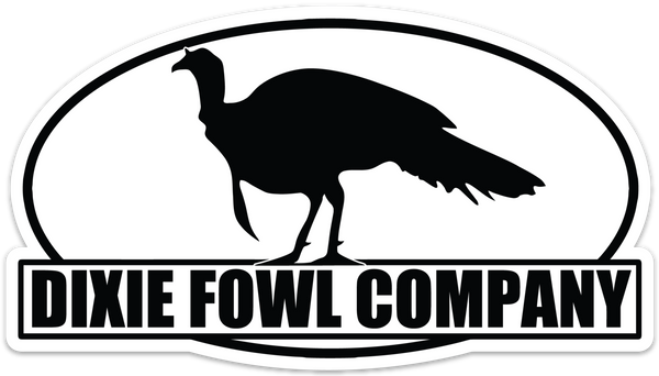 Signature Turkey Logo Decal - 8" x 4" - Dixie Fowl Company - Decal
