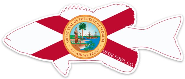 FL Bass - Dixie Fowl Co Decal - 6" x 2.5" - Dixie Fowl Company - Decal