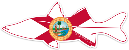 FL Snook - Dixie Fowl Co Decal - 8" x 3.5" - Dixie Fowl Company - Decal