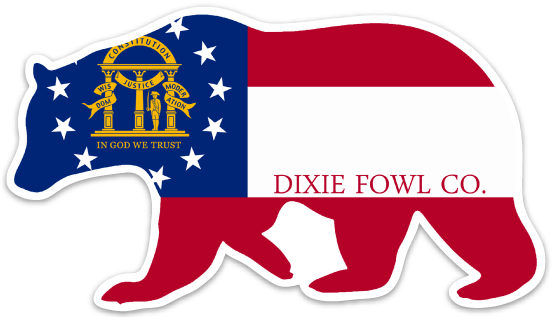 GA Black Bear - Dixie Fowl Co Decal - 6" x 4" - Dixie Fowl Company - Decal