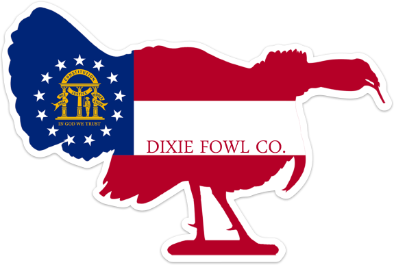 GA Gobbler - Dixie Fowl Co Decal - 6" x 5" - Dixie Fowl Company - Decal