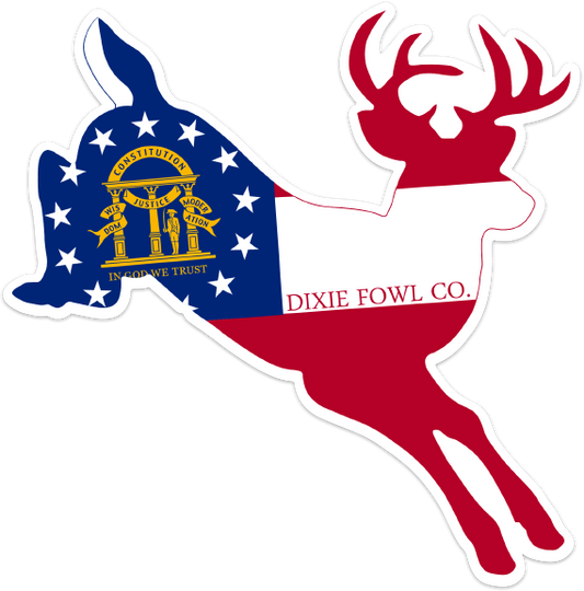 GA Whitetail - Dixie Fowl Co Decal - 6" x 6" - Dixie Fowl Company - Decal