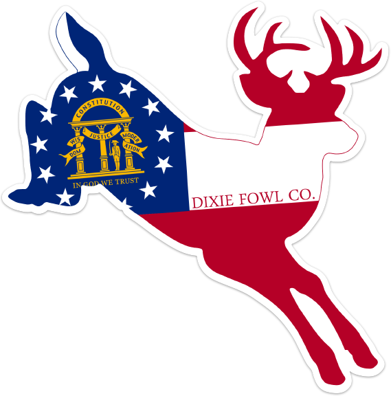 GA Whitetail - Dixie Fowl Co Decal - 6" x 6" - Dixie Fowl Company - Decal