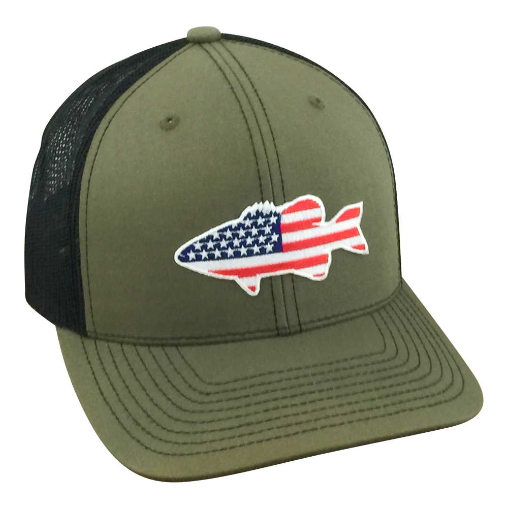 Old Glory Bass - Adjustable Cap - Dixie Fowl Company - Hat
