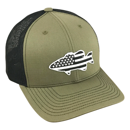 Old Glory Midnight Bass - Adjustable Cap - Dixie Fowl Company - Hat