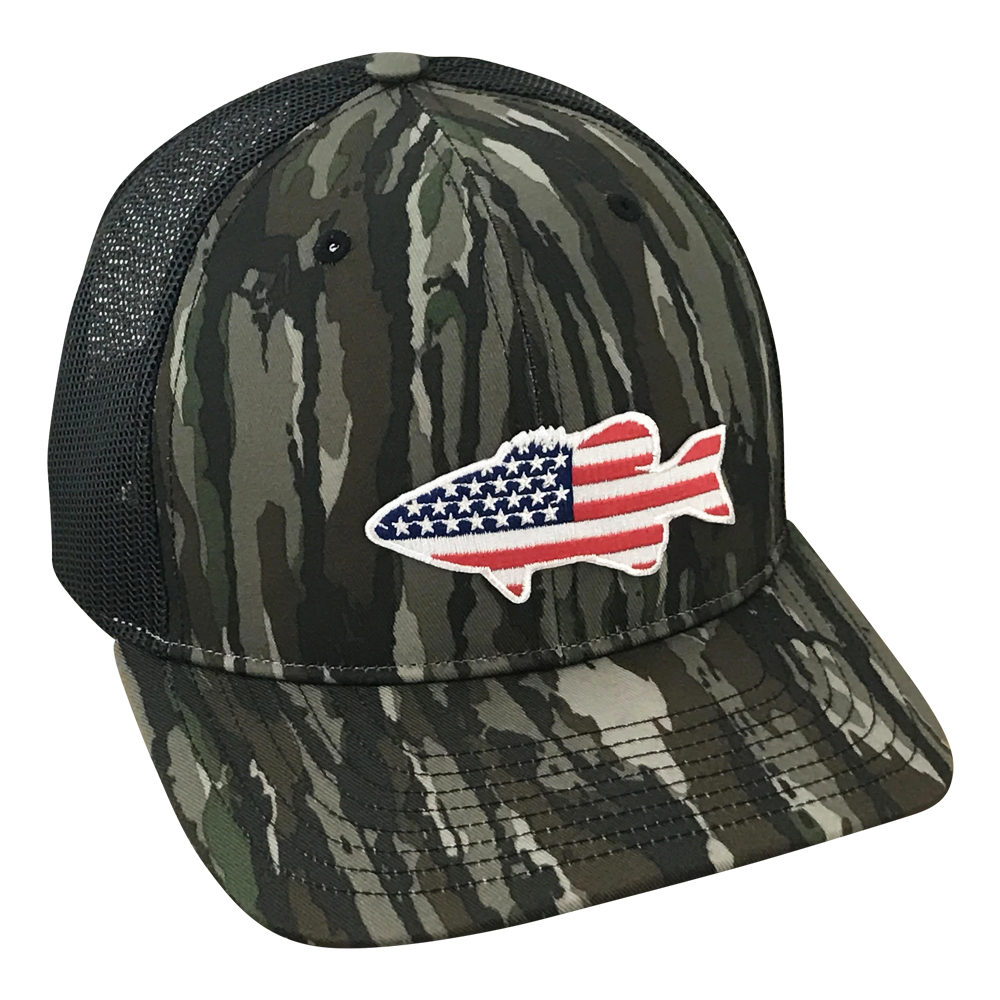 Old Glory Bass - Adjustable Cap - Dixie Fowl Company - Hat