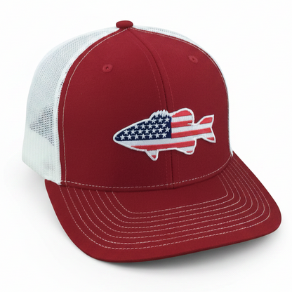 Old Glory Bass - Adjustable Cap - Dixie Fowl Company - Hat