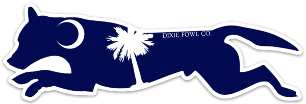 SC "Dock Dog" Lab - Dixie Fowl Co Decal - 6.5" x 2" - Dixie Fowl Company - Decal