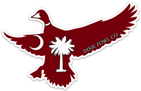 "Game Day Palmetto" - SC Mallard - Dixie Fowl Co Decal - 6" x 4" - Dixie Fowl Company - Decal