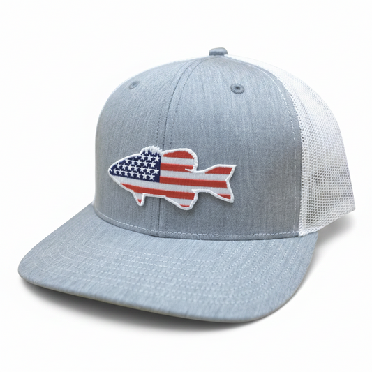 Old Glory Bass - Adjustable Cap - Dixie Fowl Company - Hat