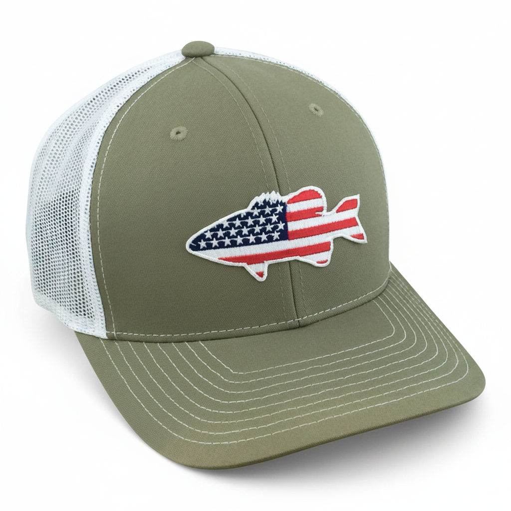 Old Glory Bass - Adjustable Cap - Dixie Fowl Company - Hat