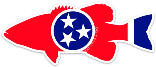 TN Bass - Dixie Fowl Co Decal - 6" x 2.5" - Dixie Fowl Company - Decal