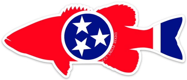 TN Bass - Dixie Fowl Co Decal - 6" x 2.5" - Dixie Fowl Company - Decal