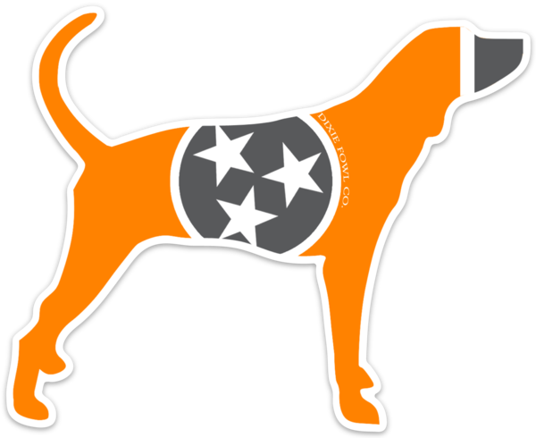 TN "Ol Smokey" Coonhound - Dixie Fowl Co Decal - 6" x 5" - Dixie Fowl Company - Decal