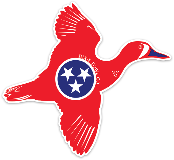 TN Teal - Dixie Fowl Co Decal - 6" x 4" - Dixie Fowl Company - Decal